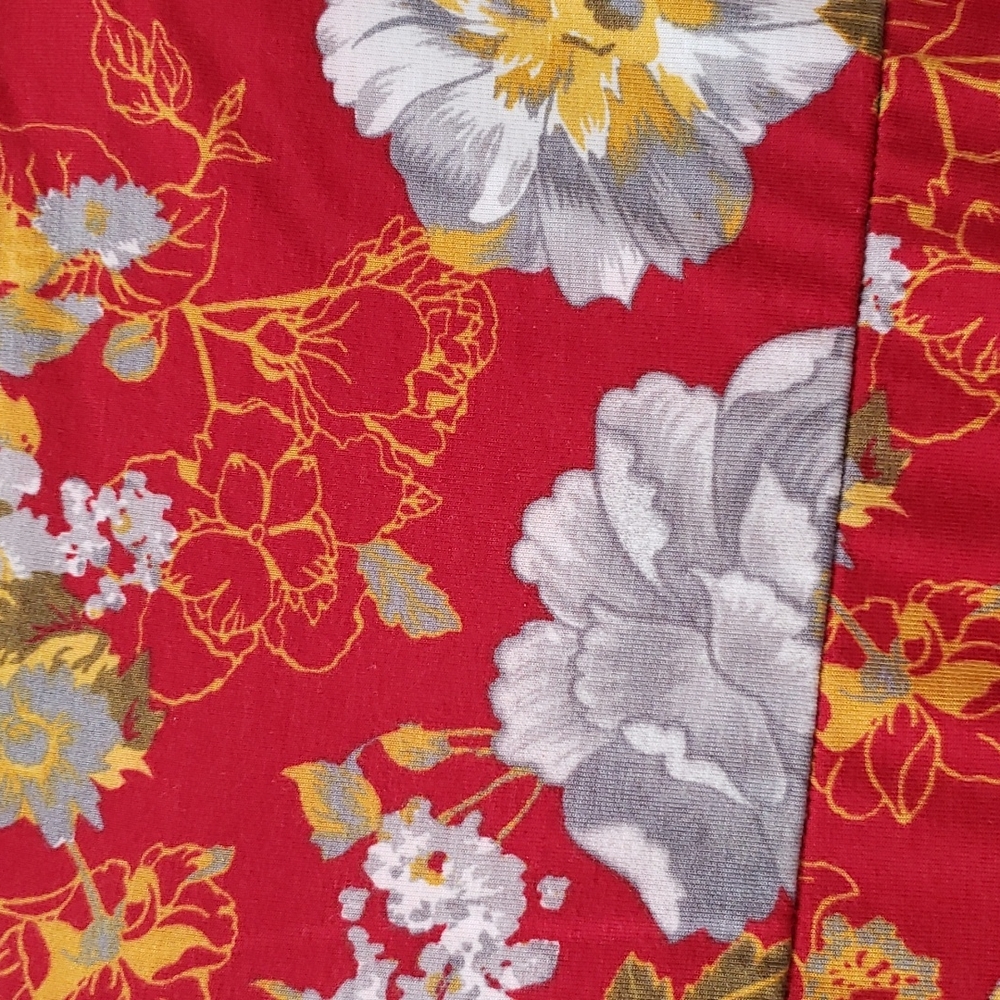 LuLaRoe red floral strapless dress - Picture 3 of 7